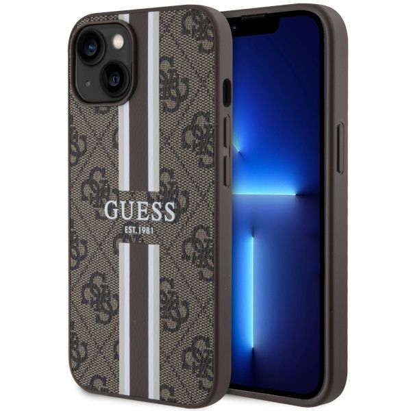 Etui Guess do iPhone 15, iPhone 14, iPhone 13, Brązowy, MagSafe zdjęcie 1