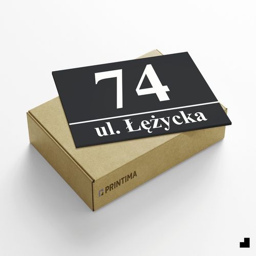 NUMER DOMU numer na dom TABLICZKA ADRESOWA Z NUMEREM DOMU antracyt + KOŁKI na Arena.pl
