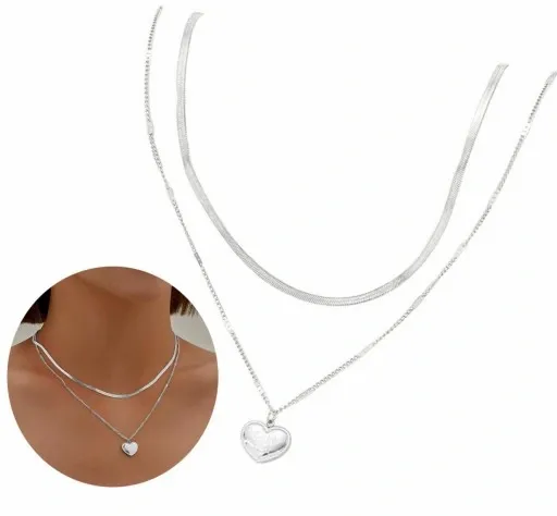 Naszyjnik lancuszek srebrne serduszko CELEBRYTKA zdjęcie 1