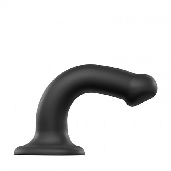 Semi-Realistic Dual Density Bendable Dildo Black - M zdjęcie 6