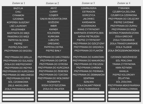 Przyprawnik oraganizer do przypraw COMBO wysoki czarny + gratis na Arena.pl