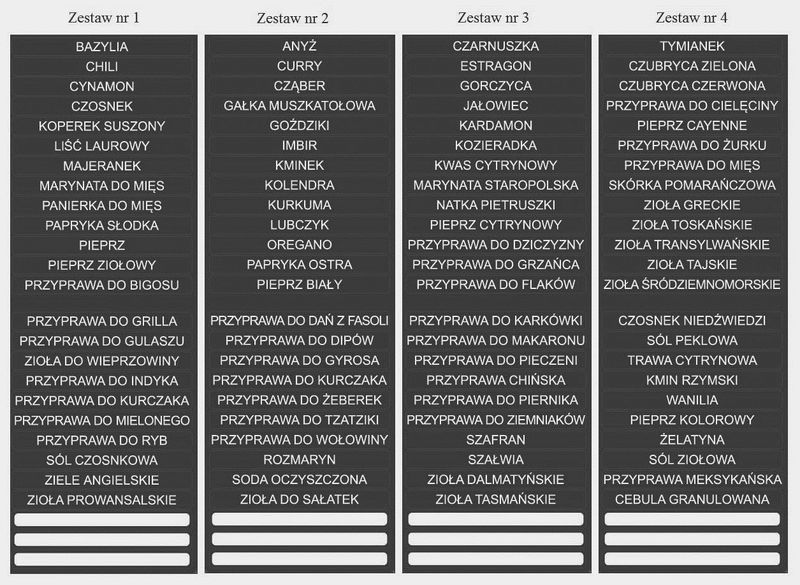 Przyprawnik oraganizer do przypraw COMBO wysoki czarny + gratis zdjęcie 7