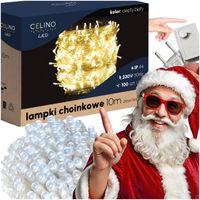 Lampki Choinkowe 100 LED 10 m Zewnętrzne Barwa Ciepła Girlanda CELINO-HOME