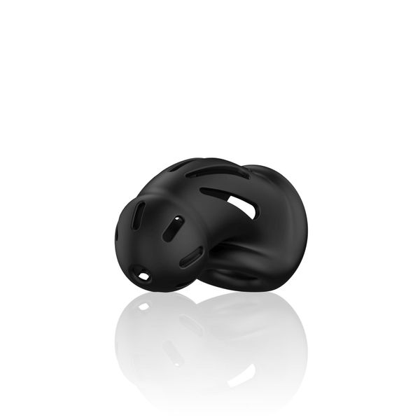 Model 27 - Ultra Soft Silicone Chastity Cage - Black zdjęcie 5