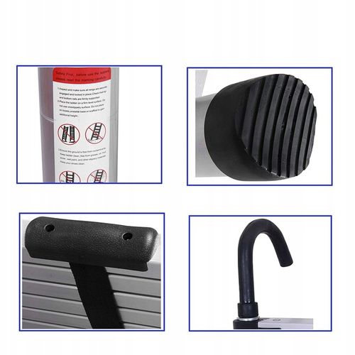 DRABINA TELESKOPOWA 6,2m Aluminiowa kładana przystawna Dayplus + hakiem na Arena.pl