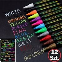 MARKERY KREDOWE do TABLIC PISAKI SUCHOŚCIERALNE Flamastry Mazaki - 12 SZT
