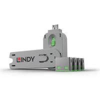 Lindy USB Port Blocker  Pack 4 Green