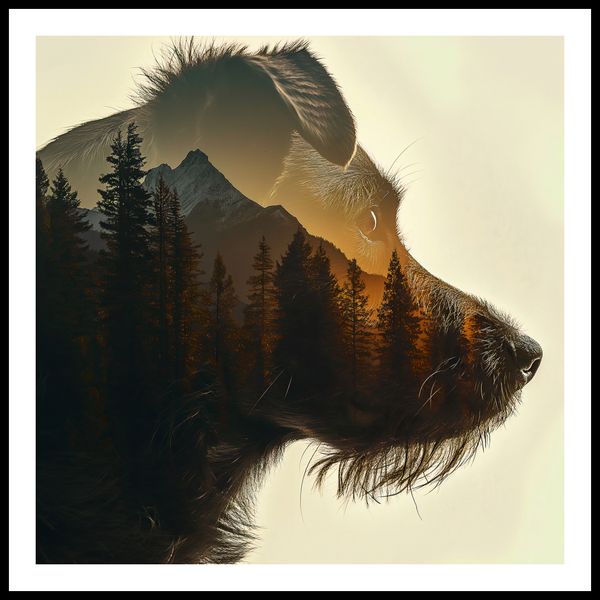 Plakat 60x60cm Psi Duch Lasu zdjęcie 3