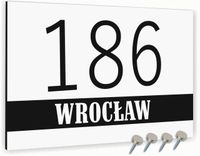 Tabliczka adresowa Dibond Tablica adres posesji działki Biała 30x20