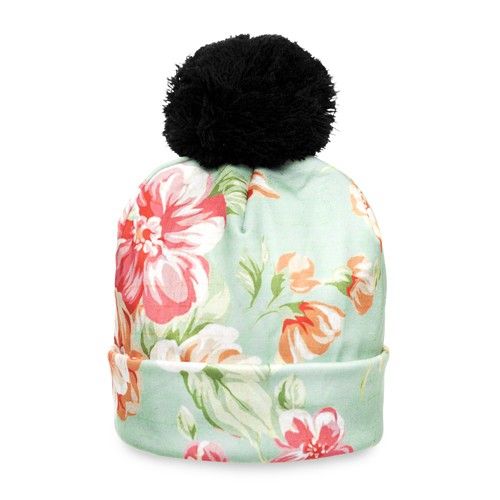 CZAPKA BEANIE FULLPRINT MINT FLOWER na Arena.pl