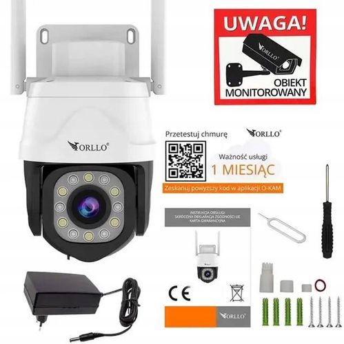 Kamera IP ORLLO Z17 PRO 4K zewnętrzna obrotowa GSM na kartę SIM 8MPx na Arena.pl