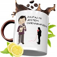 Kubek Bordowy Dla Dziennikarza Na Urodziny Prezent Z Nadrukiem Ze Zdjęciem