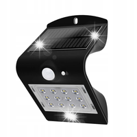 KINKIET ZEWNĘTRZNY SOLARNY 1,5W 220lm 4000K CZUJNIK RUCHU V-TAC VT-767-2-B