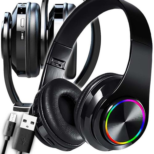 SŁUCHAWKI BEZPRZEWODOWE NAUSZNE BLUETOOTH 5.0 Z MIKROFONEM RGB DLA DZIECKA na Arena.pl