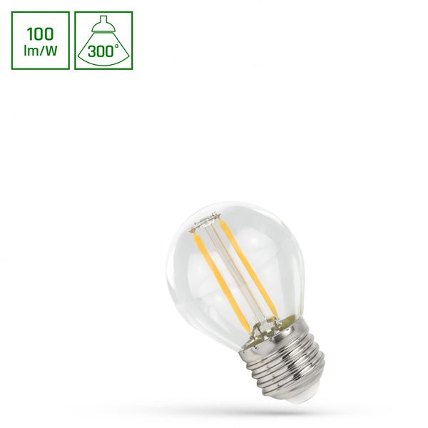 LED KULKA E-27 230V 1W COG WW CLEAR SPECTRUM zdjęcie 1