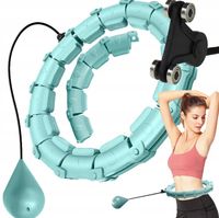 HULA HOP ODCHUDZAJĄCE SKŁADANE od 60 do 118 cm ZIELONY- 24 ELEMENTY SOLIDNE