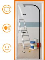 KURTYNA PRZECIWPYŁOWA L-SHAPE DRZWI ZIP 120X220CM-GRUBA, MOCNA