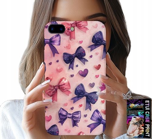 ETUI DO IPHONE ( 7 PLUS ) - KOLOROWE WSTĄŻKI WSTĄŻKA WZORY + SZKŁO na Arena.pl