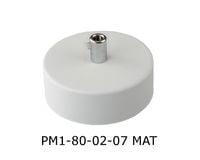 Podsufitka metalowa 1 otwór 80mm kolor biały + chrom