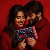 Kolorowe skarpetki w serca SOXO prezent na WALENTYNKI dla chłopaka r. 40-45