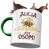 Kubek Zielony Dla Alicji Koleżanki Przyjaciółki Z Nadrukiem Ze Zdjęciem