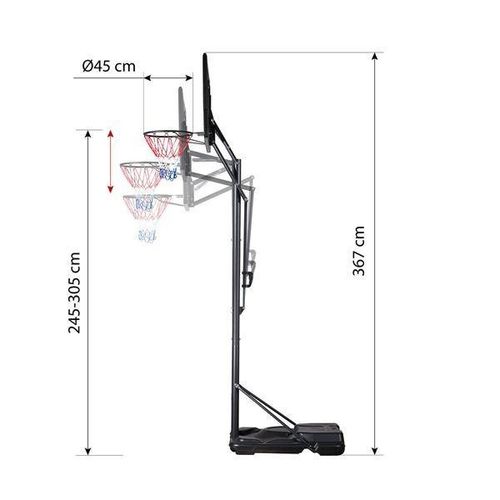Stojak z koszem do koszykówki ZDK020 Nils na Arena.pl