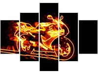 70 100CM OBRAZ 5 ELEM MOTOR DRUK PŁÓTNO