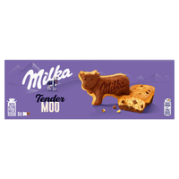 Milka Tender Moo Ciastko biszkoptowe z kawałkami czekolady 140 g