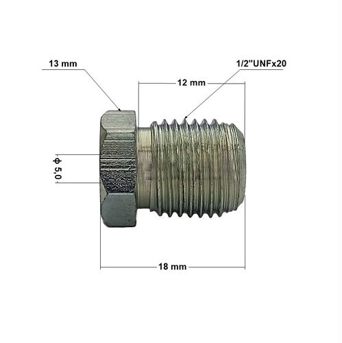 KPS-30 Końcówka przewodu hamulcowego sztywnego 1/2"x20 UNF rurka 4,8 na Arena.pl