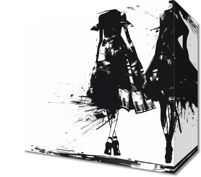 Obraz 20x20cm Atramentowy Przerys zdjęcie 1