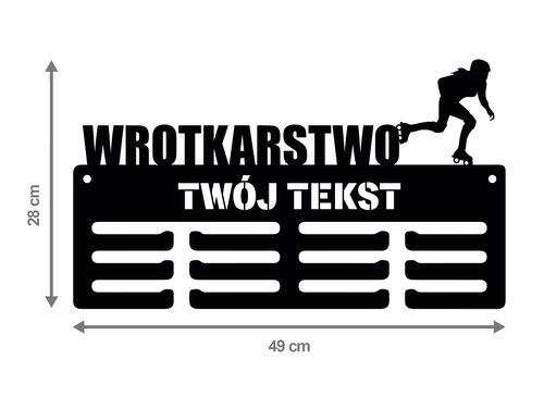 Wieszak na medale WROTKARSTWO twoje imię dowolny tekst 107.1 na Arena.pl