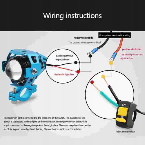 2 X Dalekosiężny Halogen U5 Mini+Włącznik 5W Black na Arena.pl