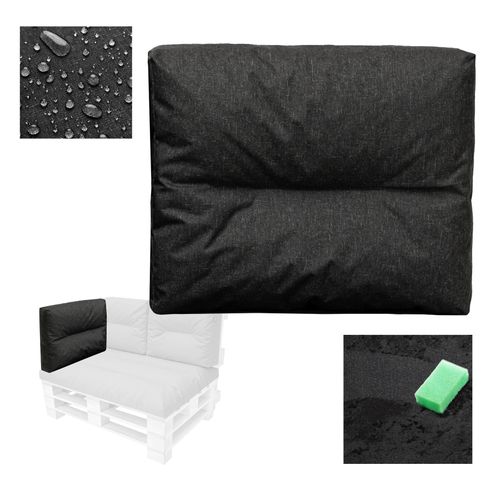 Poduszka oparciowa "Flora" 59x45 cm wodoodporna do mebli z palet, czarny na Arena.pl