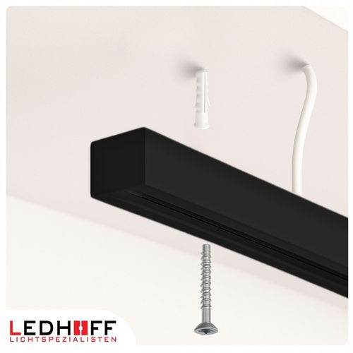 Szyna oświetleniowa LED szynoprzewód 1m czarna LISTWA z miejscem na na Arena.pl