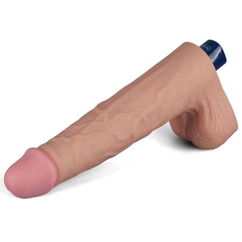 10" real softee rechargeable tpe vibrating dildo(flesh) na Arena.pl
