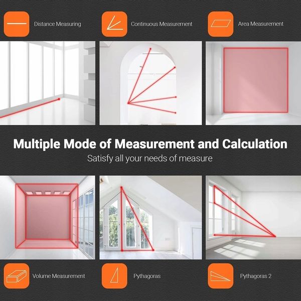 DALMIERZ LASEROWY MIERNIK ODLEGŁOŚCI 50M TACKLIFE HD-50 zdjęcie 3
