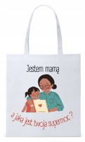 Dla Mamy Mamusi Prezent Torba Eco Biała Shopper Z Nadrukiem Ze Zdjęciem