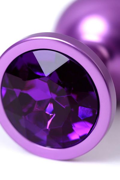Purple anal plug TOYFA Metal,with a amethyst colored gem zdjęcie 8