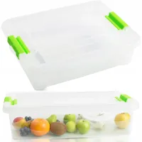 POJEMNIK SMART BOX 0,4L PRZEZROCZYSTY Z POKRYWKĄ UCHWYT KUCHNIA ORGANIZACJA