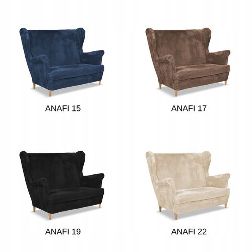 Zestaw wypoczynkowy uszak Bonito sofa fotele pufy Family Meble j. zielony na Arena.pl