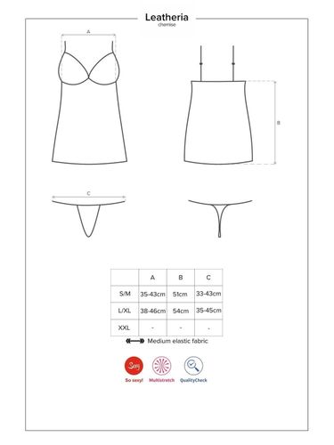 Leatheria koszulka i stringi czarna - Twój wetlook Obsessive L/XL na Arena.pl