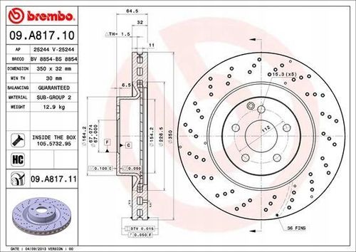 TARCZA HAM PRZOD 350X32 V BREMBO na Arena.pl