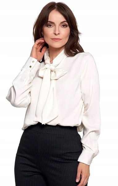 Koszula Damska z Kokardą MORAJ Elegancka Stylowa Bluzka Kobieca - M zdjęcie 9