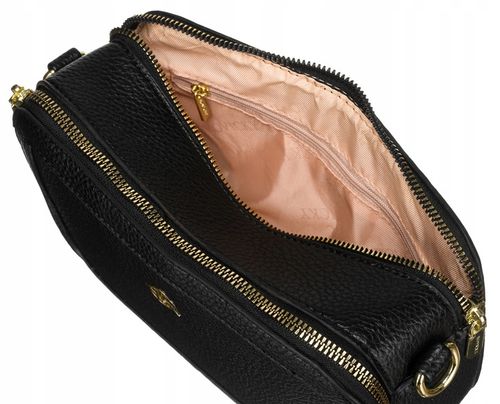 Torebka damska listonoszka na ramię czarna ROVICKY mała torba na pasku na Arena.pl