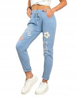 NIEBIESKIE SPODNIE DAMSKIE ART7164 Uniwersalny