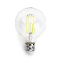 Żarówka LED Filament G80 E27 6W=57W zimna do biura energooszczędna