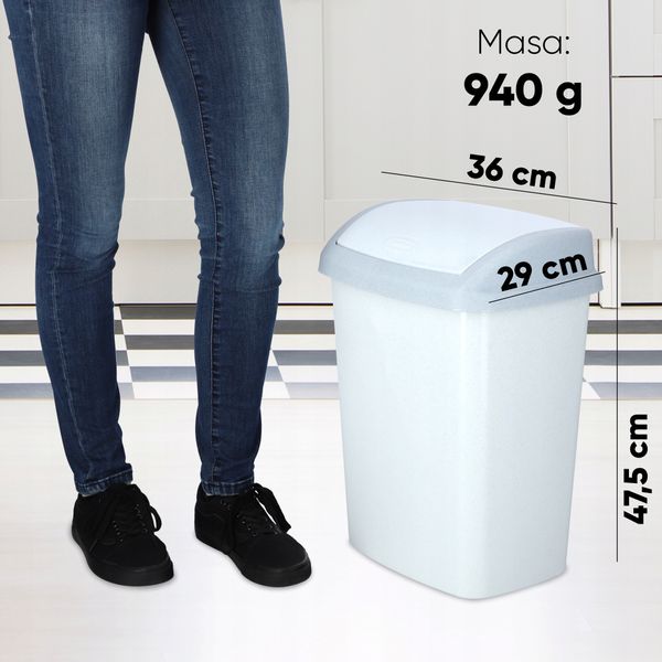 Curver Kosz Na Śmieci Uchylny 25 L Granitowy zdjęcie 4