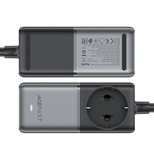 Ładowarka biurkowa Acefast Z2 GaN 75W PD 3x USB-C 2x USB-A - czarno-szara na Arena.pl