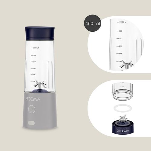 BLENDER BEZPRZEWODOWY KIELICHOWY 450ml 300W GRANATOWY zabierz ze sobą! na Arena.pl