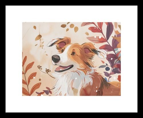 Plakat 20x15cm Collie Jesienną Porą na Arena.pl
